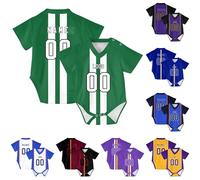 Maillot Une pièce personnalisé pour bébé, Maillot Une pièce avec nom/numéro/Logo imprimé, adapté aux Cadeaux de Nouveau-né pour bébés (FR/ES, Âge, Taille Unique, Style 13)