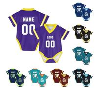 Maillot Une pièce personnalisé pour bébé, Maillot Une pièce avec nom/numéro/Logo imprimé, adapté aux Cadeaux de Nouveau-né pour bébés (Style 5, Taille Unique)