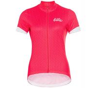 Maillot vélo ODLO Collar Full Zip Essentia (white - pink) femme S
