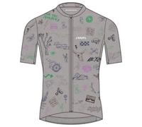 Maillot Vélo Route Endura Manche Courte Pro SL Print Titanium Grigio Homme