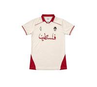 Maillot Vintage Filistin by Paliroots - Jersey Palestine Style Rétro | Édition Alam/Bone | Design Football Classique (FR/ES, Alpha/Lettres, M, Taille Normale, Taille Normale, Rouge)