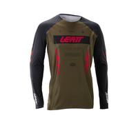Maillot VTT À Manches Courtes Gravity 5.0 Race Brown LEATT Ciclisme Marron Homme