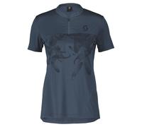 Maillot VTT femme Trail Flow Zip bleu foncé