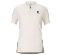 Scott Vertic Half Zip Short Sleeve T-shirt Blanc M Femme Cotton White / Toast Beige