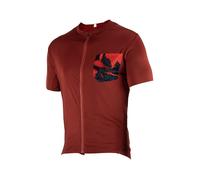 Maillot manches courtes leatt mtb trail 3 0 lava rouge