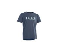 Maillot vtt manches courtes ion logo dr bleu enfant