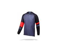 Maillot vtt manches longues bbb answitchback gris noir rouge