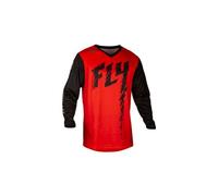 Maillot vtt manches longues fly racing f 16 rouge noir enfant