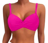 Maillot'de Bain Femme Haut De Bikini Bandeau pour Maillot Brassière avec Armature Curvy Brassiere Bustier Tankini Grande Taille Hauts Maillots Push Up Grossesse Menstruel Haute Rembourré Triangle