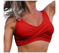 Maillot'de Bain Femme Haut De Maillot Bandeau Grande Taille avec Armature Soutien Gorge Intégré Hauts Maillots Bikini pour Brassière Menstruel Tankini Push Up Brassiere Haute Bustier Vintage Triangle