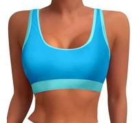 Maillot'de Bain Femme Maillot De Grande Taille Haut Bandeau Vintage Triangle Brassière Grossesse Hauts Maillots Bustier avec Armature Bikini pour Tankini Brassiere Menstruel Haute Push Up Rembourré