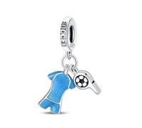 Maillots bleus deux pièces breloque, breloque de bracelet perlé, convient aux bracelets de 3 mm à 4,5 mm