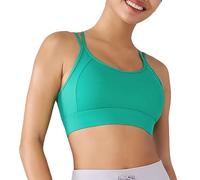 Maillots De Bain Brassiere Maillot De Bain Femme Gilet contrasté à bretelles Spaghetti pour femmes, une tasse fixe, séchage rapide, beau soutien-gorge dans le Haut De Maillot De Bain (Mint Green, M)