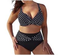 Maillots de bain de plage pour femme à pois push up top (M)
