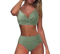 Maillots de Bain Deux Pièces Push-up Ensembles Deux pièces Maillots de Bain Femmes 2 Pieces Crossover Push Up Bikini Sets Été Ensemble de Tankini avec Coussinet Poitrine