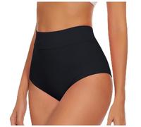 Maillots De Bain Femme- Short De Bain Taille Haute pour Style Yoga Dos en V Culotte De Bikini Short De Plage Bas Froncé éChancré Bas De Maillot De Bain Couvrant Short De Sport Et De Yoga Casual