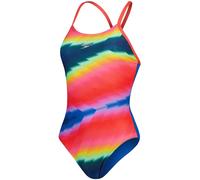 Maillots de bain femme speedo allover fixed crossback blue/pink s -
