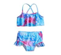 Maillots De Bain Fille Chic, DéGuisement Sirene Enfant ÉLéGant, Girls Swimsuits Ete Ensemble Bikini à Motifs éCailles pour Enfants 1-5 Ans Vacances à La Plage Sports Nautiques