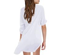Maillots de bain fille Cover Up Couleur unie Manches longues Plage Piscine Mousseline Ombre Top Jupe de plage Petits enfants Été Poncho Maillots de bain Plage Shirt Beachwear Natation Coverup Robe de