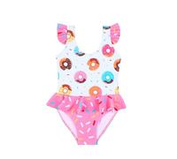 Maillots de Bain Fille, Maillot de Bain Fille Manches imprimé Adorable été Plage Tissu Extensible Confortable pour Tout-Petit