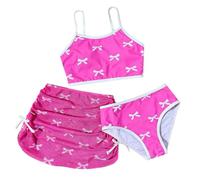 Maillots de Bain Fille Maillots de Bain pour Filles avec nœud Papillon et Jupe en résille ou Deux pièces pour la Saison Chaude et la Piscine