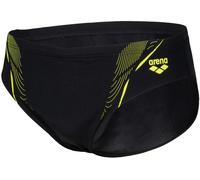 Maillots de bain homme arena swim briefs graphic black/soft green s -