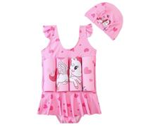 Maillots De Bain,Maillot de Bain de flottaison pour Enfants, Combinaison d'entraînement de Natation pour Filles (4 à 8 Ans) (6-7)