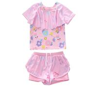 Maillots de Bain Maillot de Bain Deux pièces pour Filles,Comprenant Un Haut Anti-UV et Un Short,idéal pour Les Filles et Les Jeunes.Ce Maillot Deux pièces Mignon athlétique est Parfait