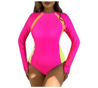 Maillots de Bain pour Femmes, Manches Longues, Rash Guard pour Femmes, Rash Guard, Chemises de Maillots de Bain à Manches Longues, Maillot de Bain à séchage Rapide, Chemise de Surf zippée, Natation,
