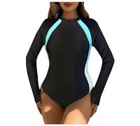 Maillots de Bain pour Femmes, Manches Longues, Rash Guard pour Femmes, Rash Guard, Chemises de Maillots de Bain à Manches Longues, Maillot de Bain à séchage Rapide, Chemise de Surf zippée, Natation,