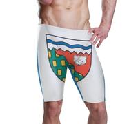 Maillots de bain pour homme en tissu extensible dans les 4 sens Coupe athlétique/Coupe musculaire Ba?ador Hombre con Estampado completo, Drapeau des Territoires du Nord-Ouest, 3X-Large