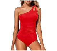 Maillots de Bain Une Pièce pour Femme en V Maillots de Bain 1 Pièce Contrôle du Ventre Push Up Monokini Gainant Swimsuit Sexy Swimwear Taille Haut Beachwear Été