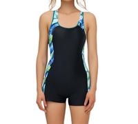 Maillots de Bain Une Pièce pour Femmes, Style Shorty, avec Coques Amovibles, Maillot de Bain Piscine de Plage, pour Entraînement, Surf, Sources Thermales et Fêtes à la Piscine,Maillot De Bain Femme.