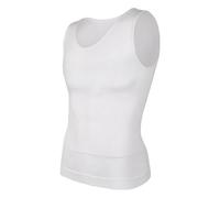 Maillots De Corps Homme Chemises de Compression du ventre for hommes, vêtements de contrôle, ventre plat façonnant l'abdomen, débardeur, Fitness, entraînement, amincissant, modelant le corps(WHITE,S)