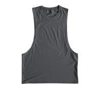Maillots De Corps Homme - Gilet sans Manches Solide pour Hauts Décontracté Popularité Fourche Large Latérale Vêtement De Sport Fitness Gilet Ample (Dark Gray XXL)