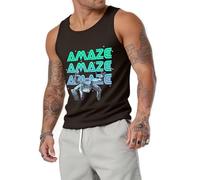 Maillots de corps homme Project Mary T-Shirt à Motif De Film De Science-Fiction Produits Dérivés Project Mary Vêtements Décontractés Débardeurs Manches Streetwear 01-Bleu marine S