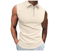 Maillots De Corps Homme - -Shirt sans Manches pour Chemises De Vacances Solides Décontracté Hauts Vêtement De Sport Gilet pour (Khaki XL)