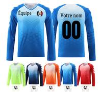 Maillots de Gardien de Football Homme Enfant Personnalisés Maillot Gardien Foot de But Adulte Enfant Personnalisé Tenue Gardien Foot avec Votre Nom Numéro de Logo D'équipe
