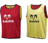 Maillots d'entraînement double face - Rugby Heavy Duty Polyester - 10 pièces - XL - 52" - Jaune & Rouge