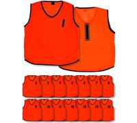 Maillots d'entraînement Precision Mesh numérotés 1-15 Fluo Orange pour enfants