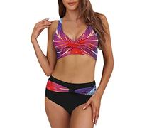 Maillots Deux Pièces Femme Culotte Maillot De Bain Taille Haute Tankini Shorty Ensemble Sortie Plage Tankinis Haut Bas 2 Bikini Grande Amincissant Ete Maillot'de Bandeau Bleu Marine