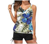 Maillots Deux Pièces Femme Maillot De Bain Short Shorty 2 Piecestaille Hauted'Un Short Boxer Sexy Swimwear De Plage Été Y2K Swimwear De Plage Été Holiday Bleu M