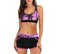Maillots Deux Pièces Femme Maillot De Bain Short Vetement Forte Poitrine Gainant Sexy Tankinis Ensembles Shorty Ensemble Vintage Culotte Haute Ventre Plat Grande Taille Ronde Bas Bikini Tankini #