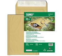 Mailmedia 30002310 Lot de 10 enveloppes à bulles SUMO Marron 145 x 215 mm Dimensions extérieures 165 x 215 mm