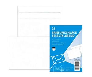 Mailmedia Sachet De 25 Enveloppes Offset Blanche, C6, Sans Fenêtre