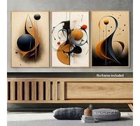 MAIMANG 3pcs Set Modern Minimalist Canvas Art Prints - VibrantPainting Style Wall Decor for Living Room, Bedroom, Decor(20x30cmx3/Frameless)