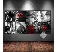 MAIMANG Affiche de musculation, musculation, fitness, inspiration, musculation, course, toile, décoration d'intérieur, 90 x 180 cm, sans cadre