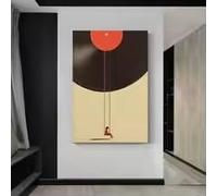 MAIMANG Affiche et impression de disque vinyle, art musical minimaliste, peinture sur toile, tableau décoratif pour salon (70 x 100 cm/cadre intérieur)