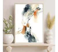 MAIMANG Aquarelle abstraite, rouille bleue, toile Natura, affiches et impressions nordiques, décoration de salon, cadre 60x90 cm
