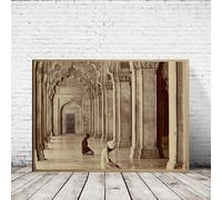 MAIMANG Canvas Painting Vintage Stunning Mughal Style Art Architecture Wall Art Picture For Home Decor Wall Decor(40x60cm/Internal Frame)